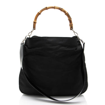 Gucci Vintage Nylon Bamboo Shoulder Bag