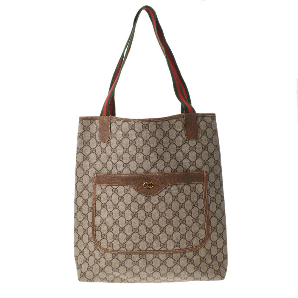 GUCCI WEB SHERRY LINE CS CANVAS TOTE