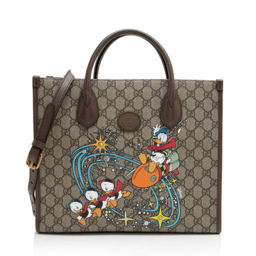 Gucci x Disney GG Supreme Donald Duck Medium Tote (SHF-2Aw3L3)