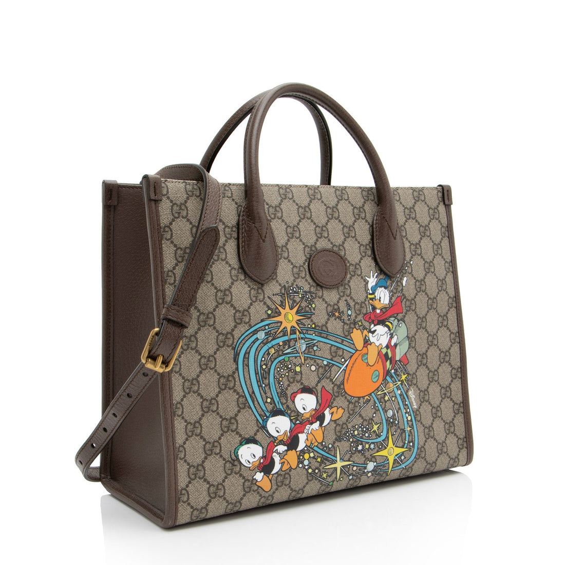 Gucci x Disney GG Supreme Donald Duck Medium Tote (SHF-2Aw3L3)