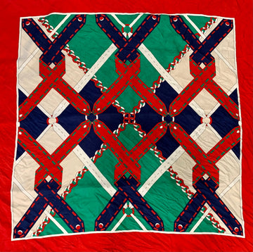 GUCCI ARGYLE CHAIN SILK SCARF
