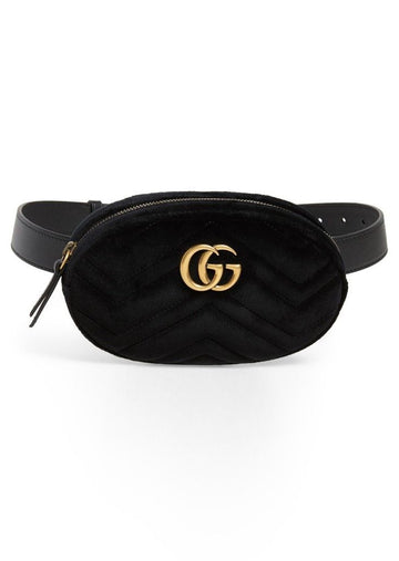 GUCCI VELVET MATELASSE CS MARMONT BELT BAG
