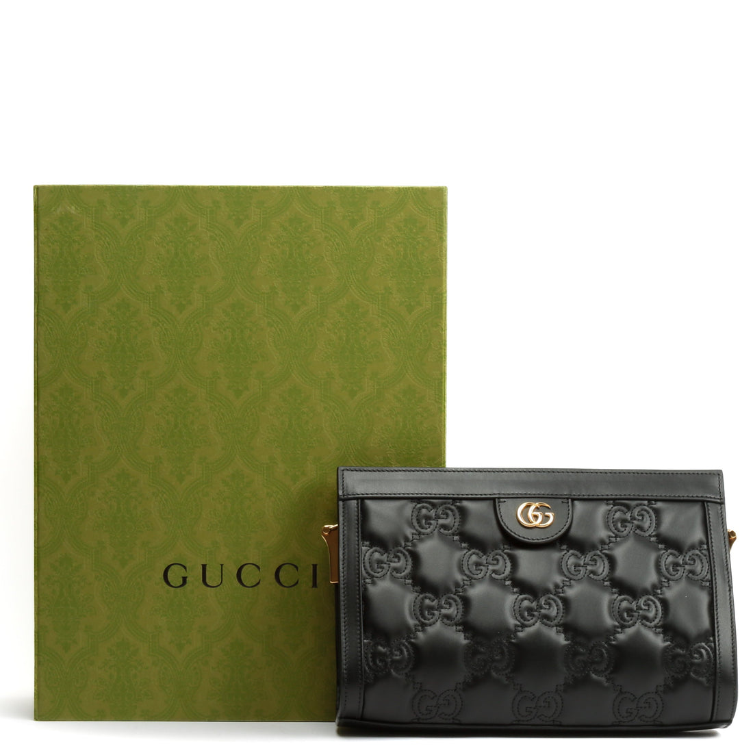 GUCCI VS Matelassé Small Clutch On Chain-Black
