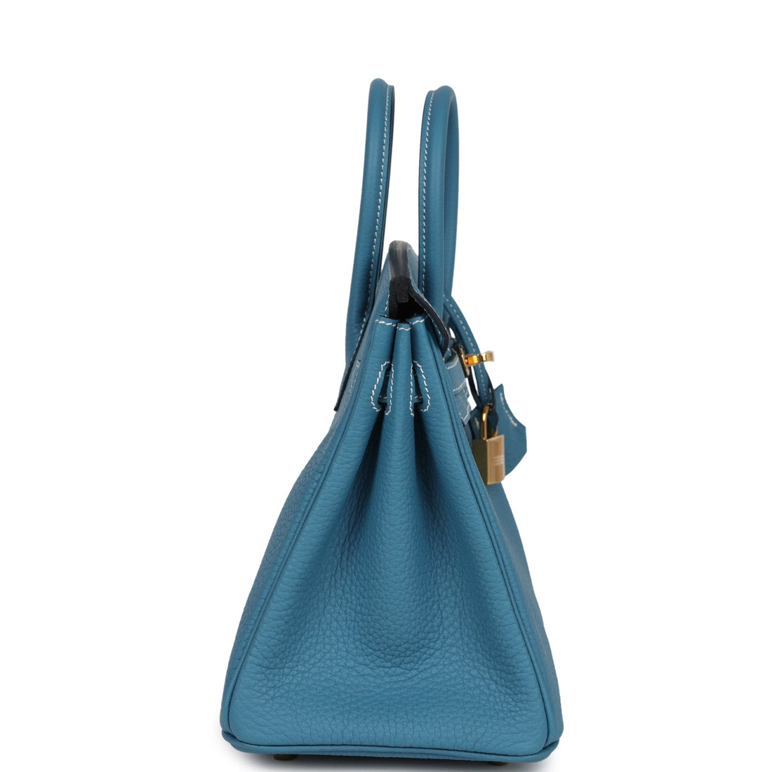 Hermes Birkin 25 Blue Jean Togo Gold Hardware