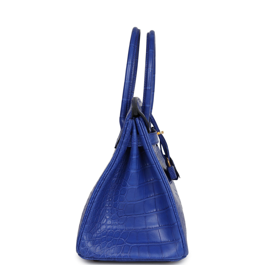 Hermes Birkin 30 Bleu Electric Matte Alligator Gold Hardware