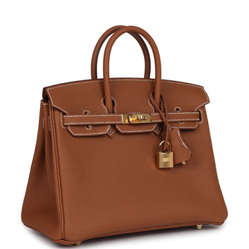 Hermes Birkin 25 Gold Togo Gold Hardware