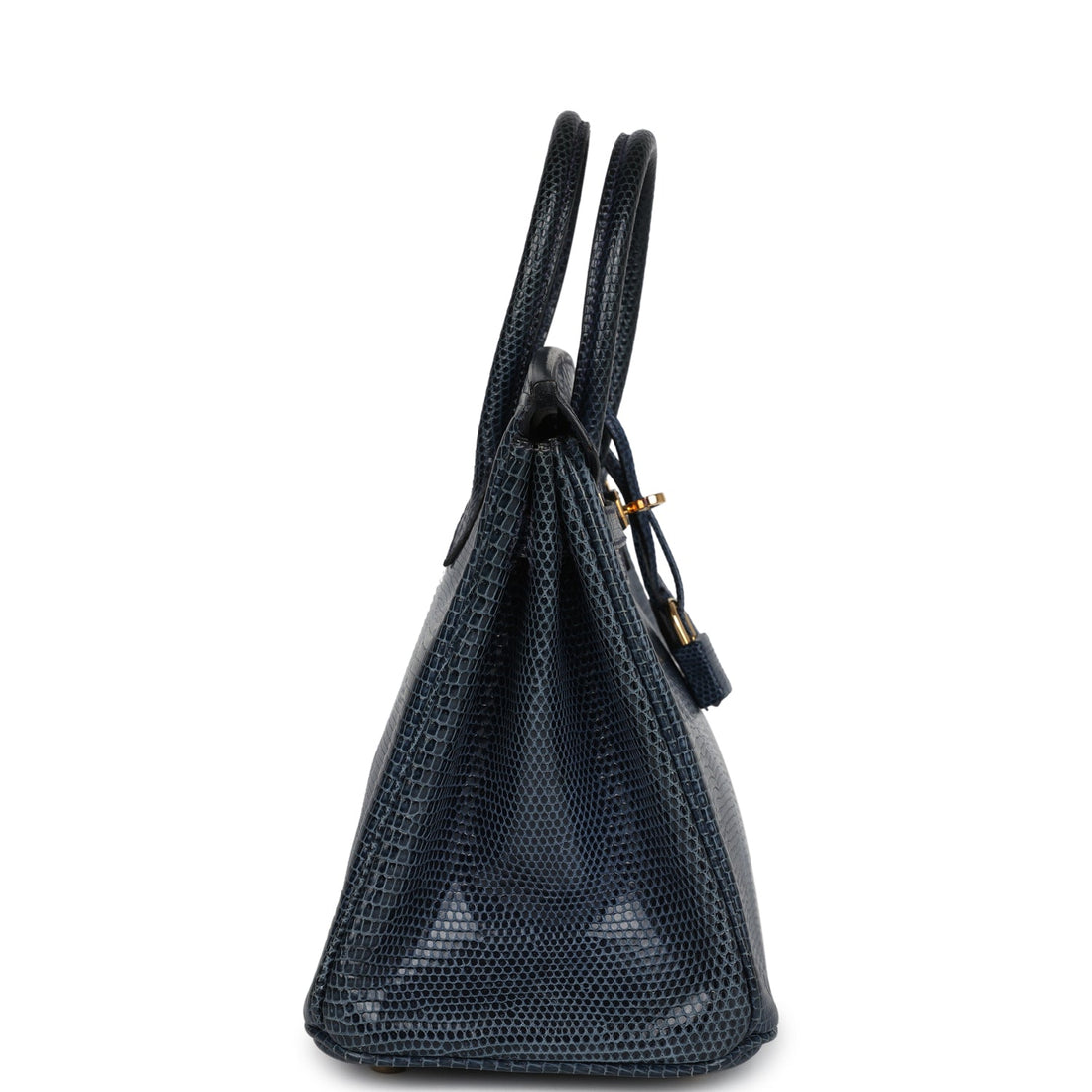 Hermes Birkin 25 Bleu De Malte Varanus Niloticus Lizard Gold Hardware