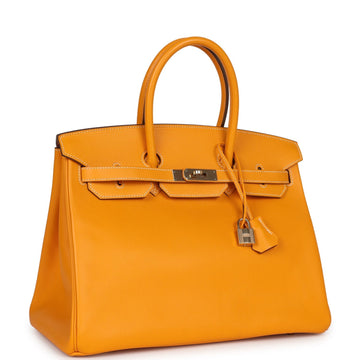 Hermes Birkin 35 Jaune D'or Candy Epsom Permabrass Hardware