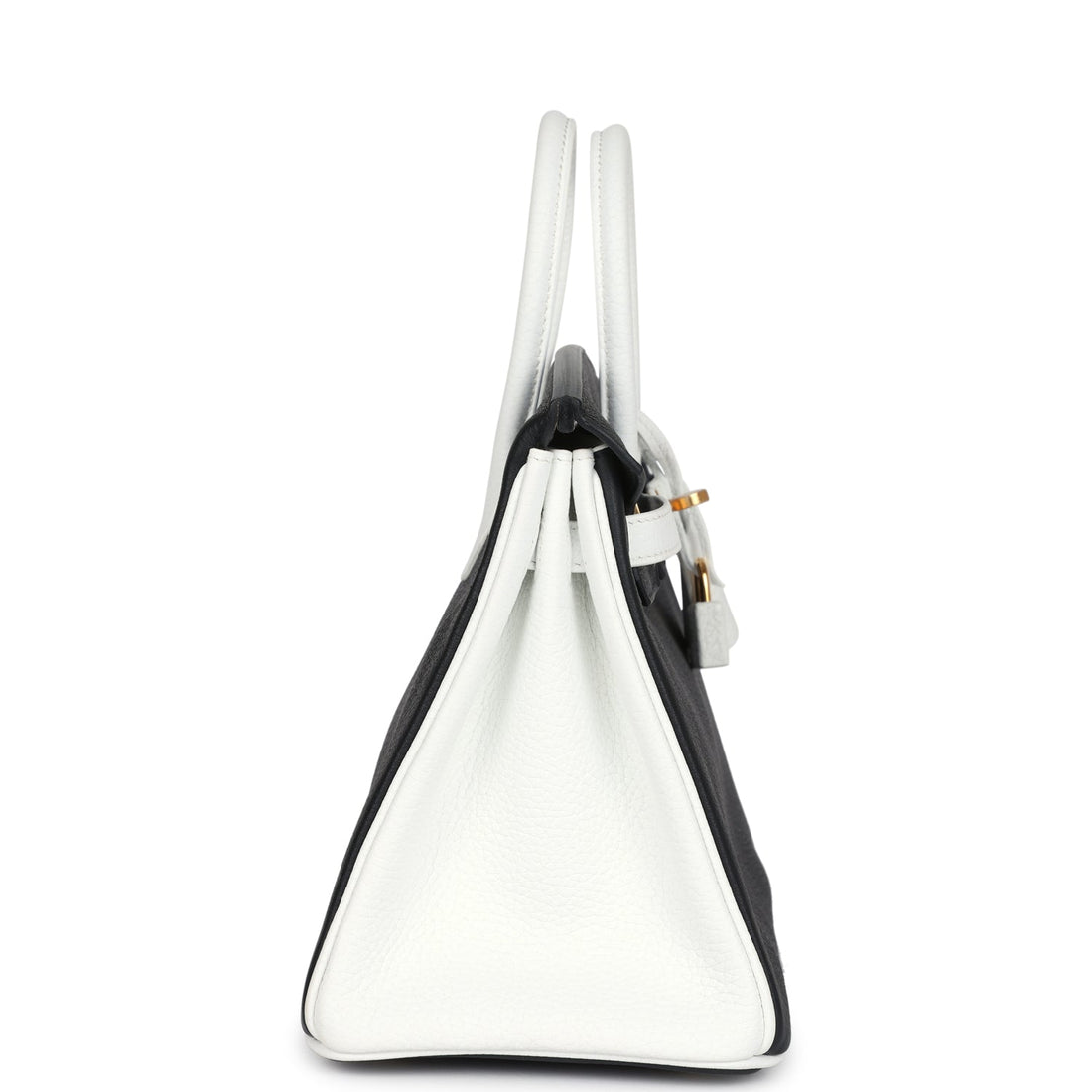 Hermes Special Order (HSS) Birkin 25 Black and White Clemence Gold Hardware
