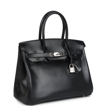 Hermes Birkin 30 Black Box Palladium Hardware