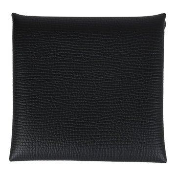 Hermes Bastia Change Purse Black Epsom Palladium Hardware