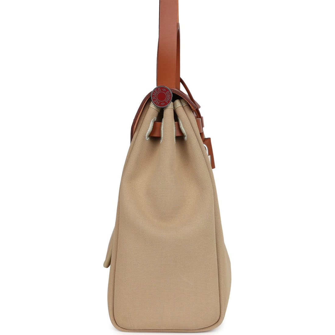 Hermes Special Order (HSS) Herbag Zip PM 31 Trench Officier Canvas and Fauve Hunter Lacquered Palladium Hardware