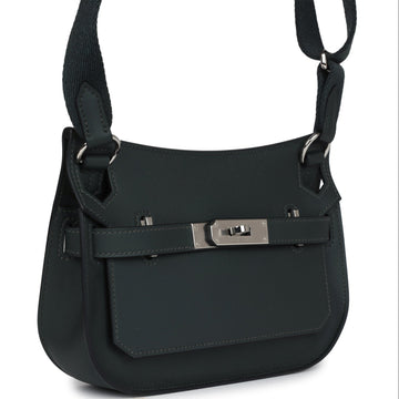 Hermes Mini Jypsiere Vert Fonce Swift Palladium Hardware