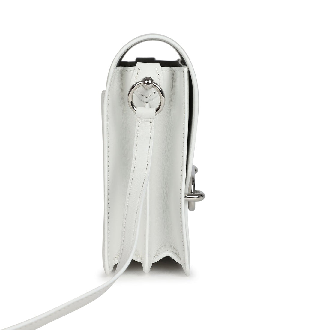 Hermes Mini Roulis White Evercolor Palladium Hardware