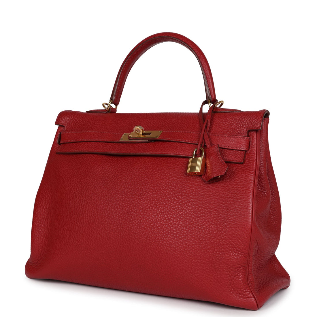 New Hermes Kelly 35 Rouge Garance Clemence Gold Hardware