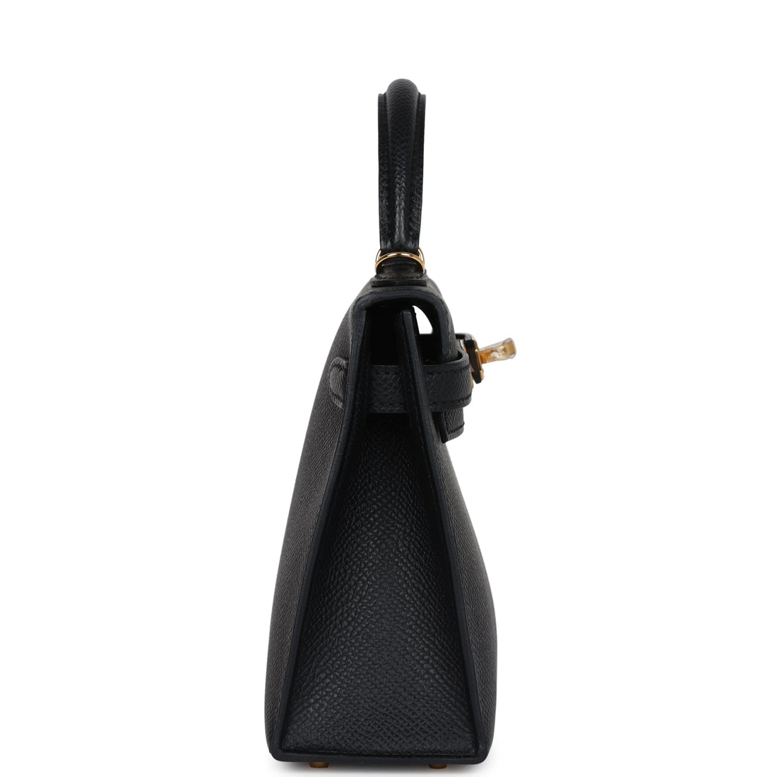 Hermes Kelly Sellier 20 Black Epsom Gold Hardware