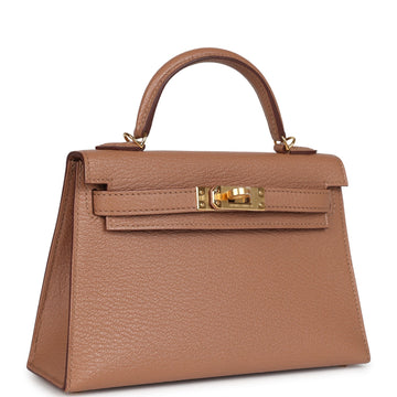 Hermes Kelly Sellier 20 Quebracho Chevre Gold Hardware