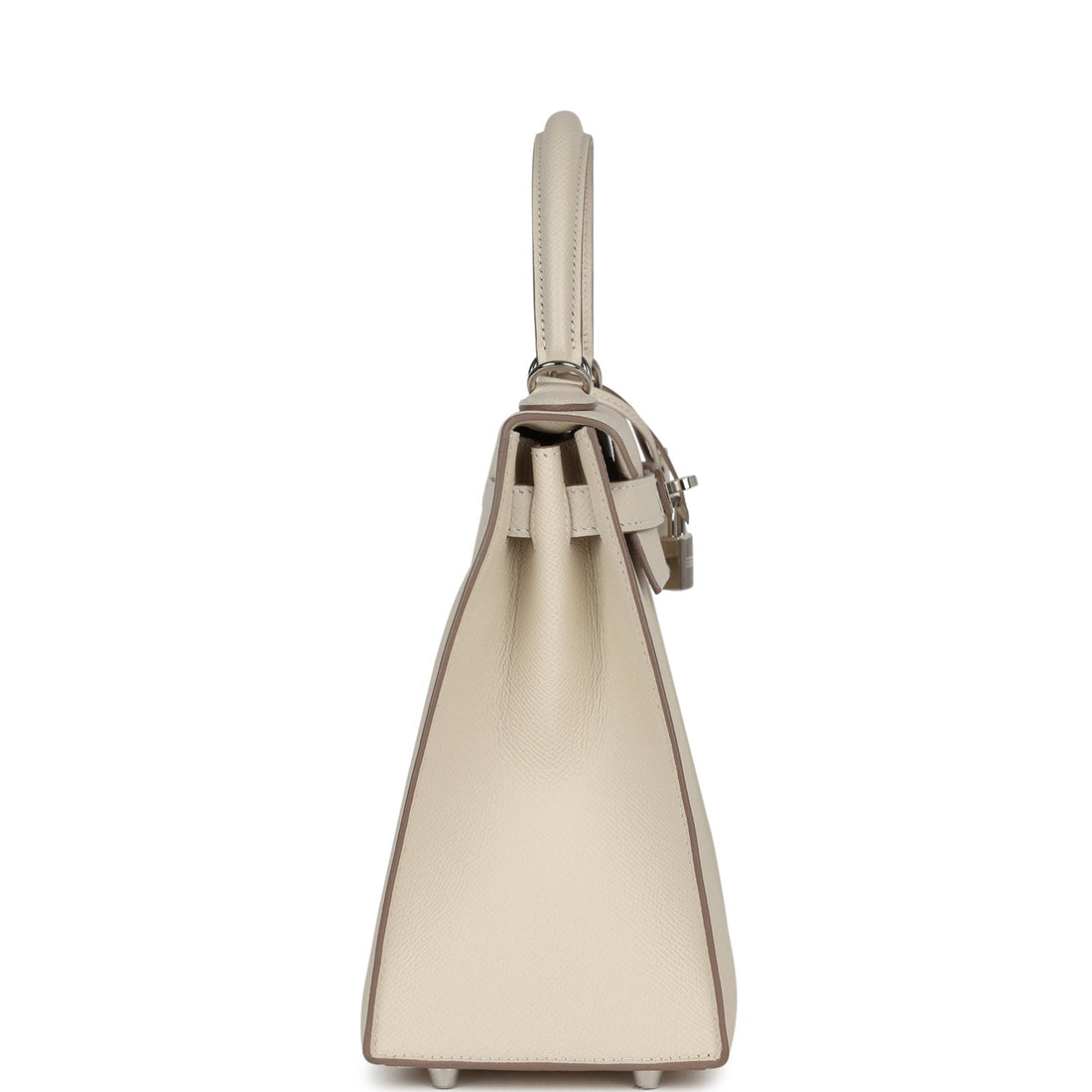 Hermes Kelly Sellier 28 Craie Epsom Palladium Hardware