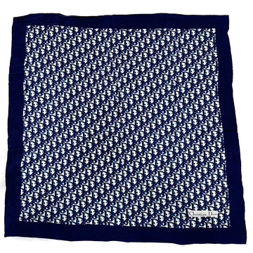 Christian Dior scarf silk Navy Trotter Women Used