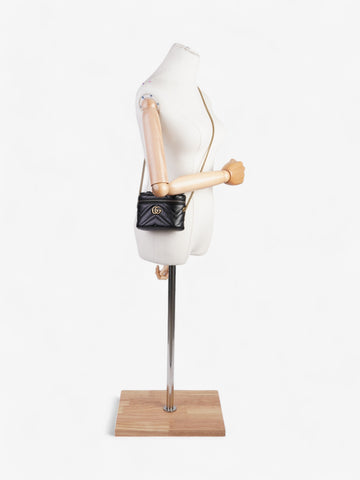Gucci CS Marmont Vanity Black Matelasse Leather Mini