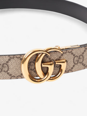Gucci CS Marmont Reversible Belt CS Supreme / Black / Gold Canvas 90cm / 36"
