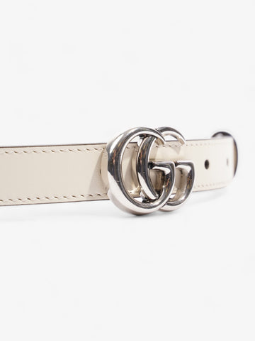 Gucci CS Marmont Thin Belt Cream Leather 110cm 44"
