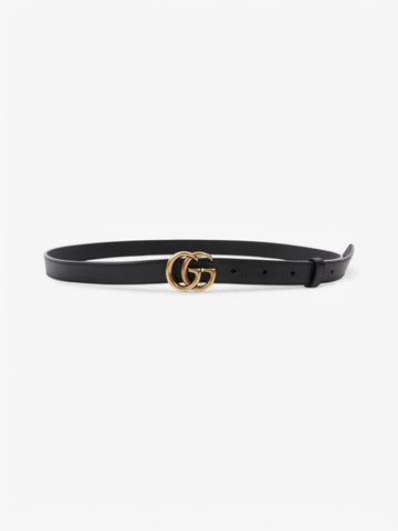 Gucci CS Marmont Thin Belt Black / Gold Leather 105cm / 42"