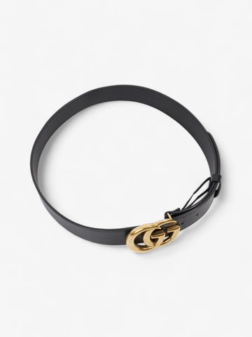 Gucci CS Marmont Wide Belt Black / Gold Leather 85cm / 34"