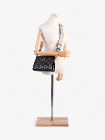 Gucci CS Shoulder Bag Black Matelasse Leather Small
