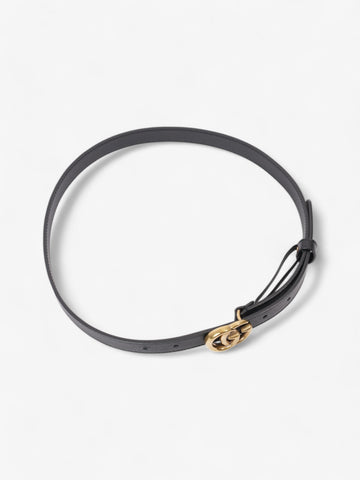 Gucci CS Marmont Thin Belt Black / Gold Leather 70cm / 28"