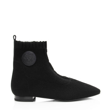 Hermes Knit Calfskin Duo Ankle Boots - Size 7.5 / 37.5 (SHF-ujkGtv)