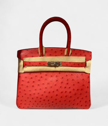 Hermès Birkin 30 Exotic Elegance in Ostrich Leather