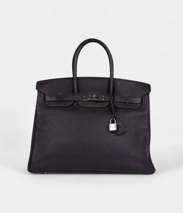 Hermès Birkin 35 Raisin Clemence Palladium Hardware