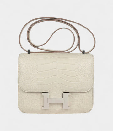 Hermès Constance 18 Beton Matte Alligator Palladium Hardware