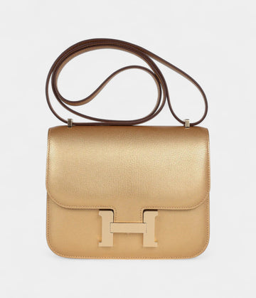 Hermès Constance 18 Dore Chevre Chamkilight Permabrass Hardware