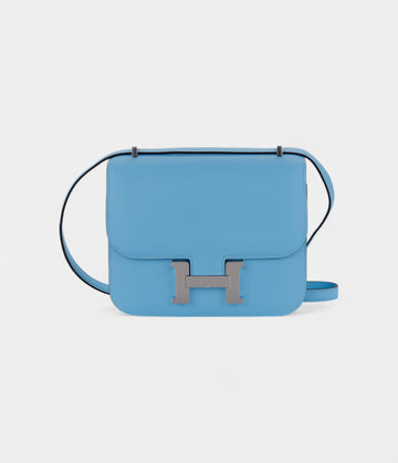 Hermès Constance 18 Epsom Celeste Palladium Hardware
