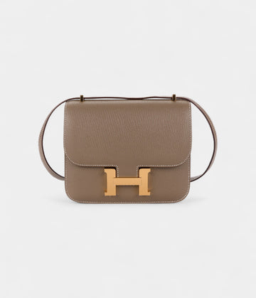 Hermès Constance 18 Etoupe Chevre Gold Hardware