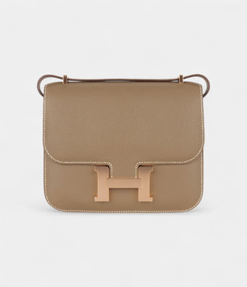 Hermès Constance 18 Etoupe Epsom Rose Gold Hardware