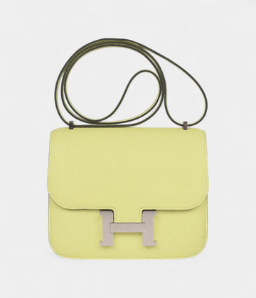 Hermès Constance 18 Jaune Bourgeon Chevre Palladium Hardware