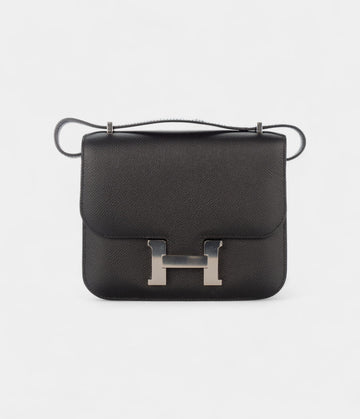 Hermès Constance 18 Noir / Black Epsom Palladium Hardware