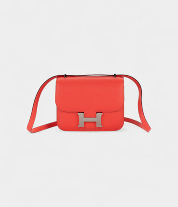 Hermès Constance 18 Rose Texas Chèvre Palladium Hardware