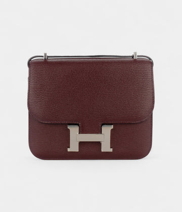 Hermès Constance 18 Rouge Sellier Chevre Mysore Palladium Hardware