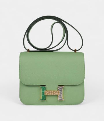 Hermès Constance 18 Vert Criquet Epsom Marquette Hardware