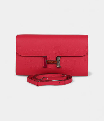 Hermès Constance Wallet To Go Rose Extreme Marquette Epsom Palladium Hardware