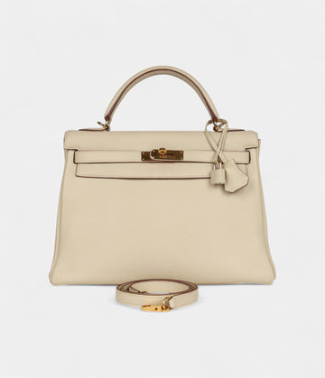 Hermes Kelly 32 Parchemin Togo Gold Hardware