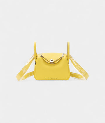 Hermès Mini Lindy Clemence Lime Palladium Hardware