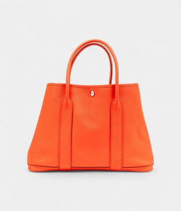 Hermès Orange Clémence Garden Party 36 Palladium Hardware