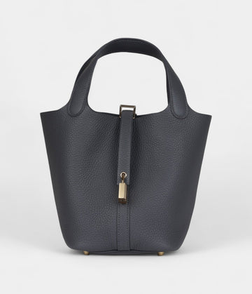 Hermès Picotin Lock 18 Slate Clemence Permabrass Hardware