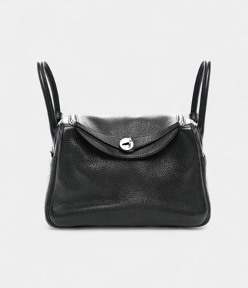 Hermes Taurillon Clemence Lindy 30 Black