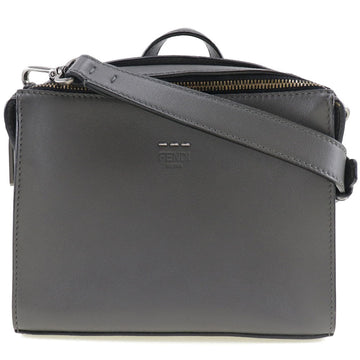FENDI Handbag 7M0238O7B leather gray 2WAYShoulder mini messenger Women Used